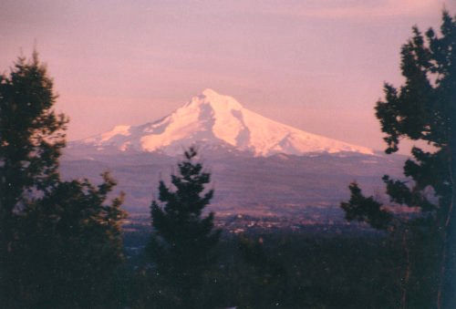 Mount Hood from Rocky Butte in Portland