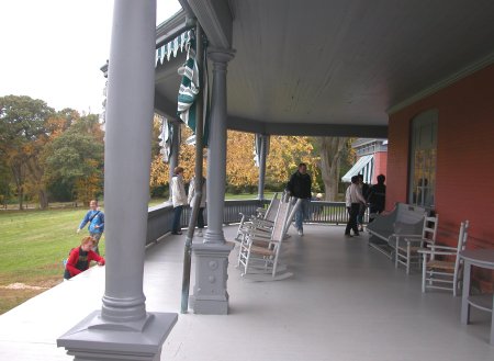 The front porch at Sagamore Hill