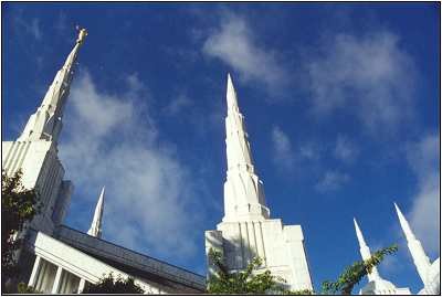 Portland Temple spires